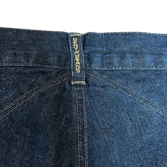 DKNY Wide Leg Jeans W/Gold Zig Zag Threading Sz.6 - Picture 16 of 16